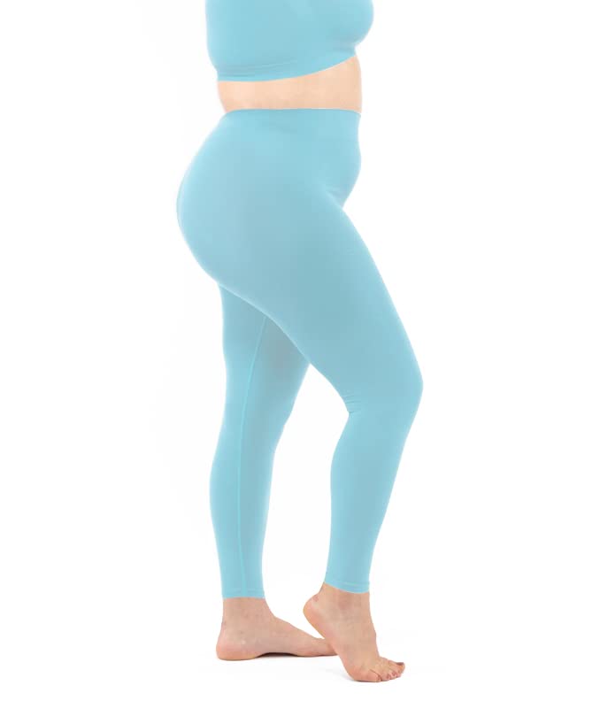 LEELA LAB Leggings Damen Grosse Grössen, Basic Line, Bequem und Vielseitig, aus weicher Mikrofaser m