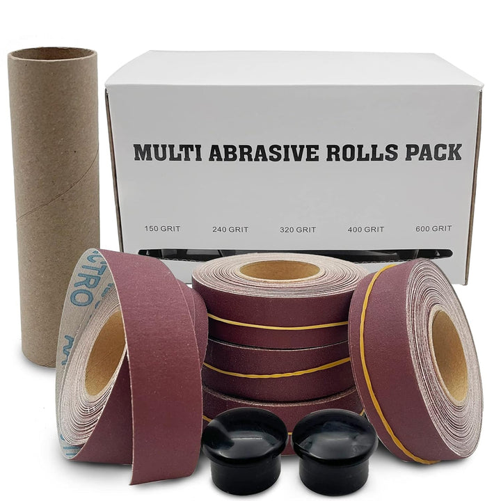 Schleifpapier, 5 Stück, Schleifpapier,mit Spender, abziehbarer Schleiftuchrolle, Metall, Glas, Tisch