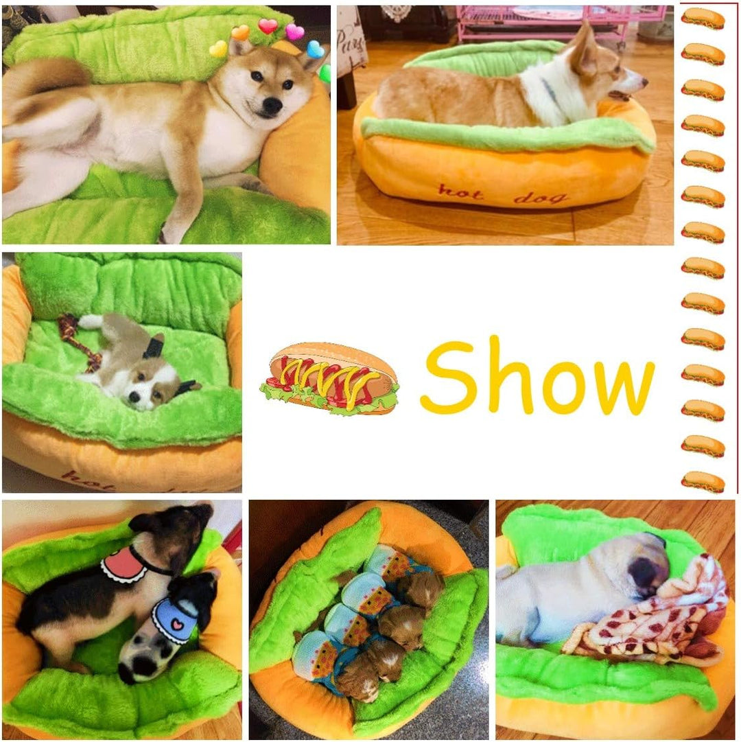Hotdog Haustier-Hundebett, warmes Hundehütte, Katzennest, waschbar, abnehmbares Katzensofa