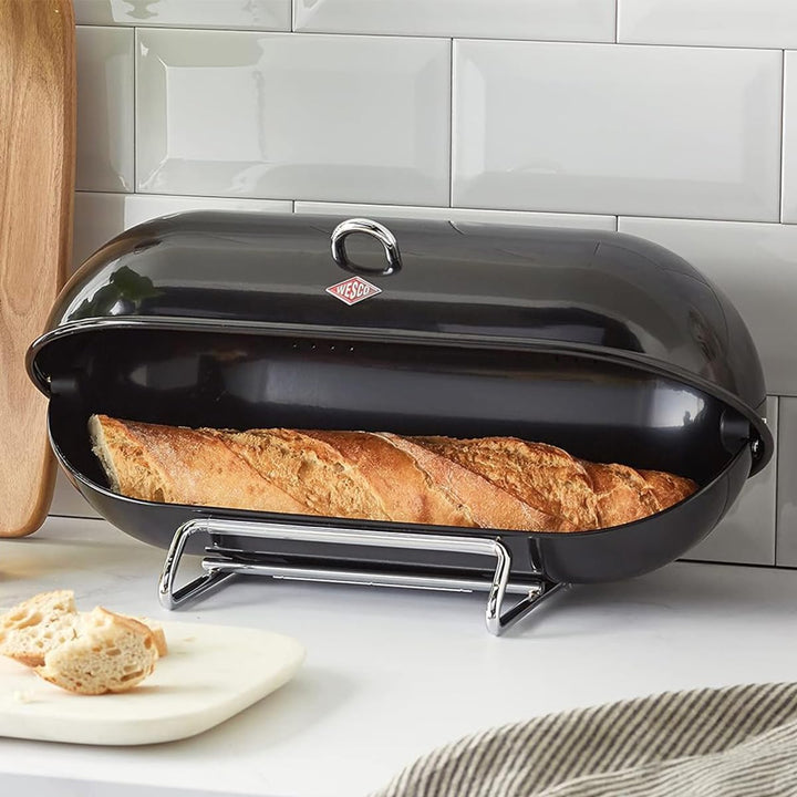 WESCO Brotkasten Breadboy mit klapperfreiem Schwenkdeckel in der Farbe sand matt, pulverbeschichtete