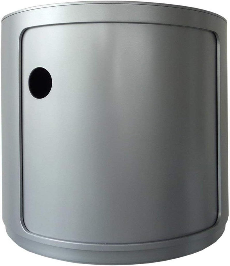 Kartell 4955SI Baukastenelement Componibili rund undurchsichtig Durchmesser 42 x 38,5 cm ABS, silber