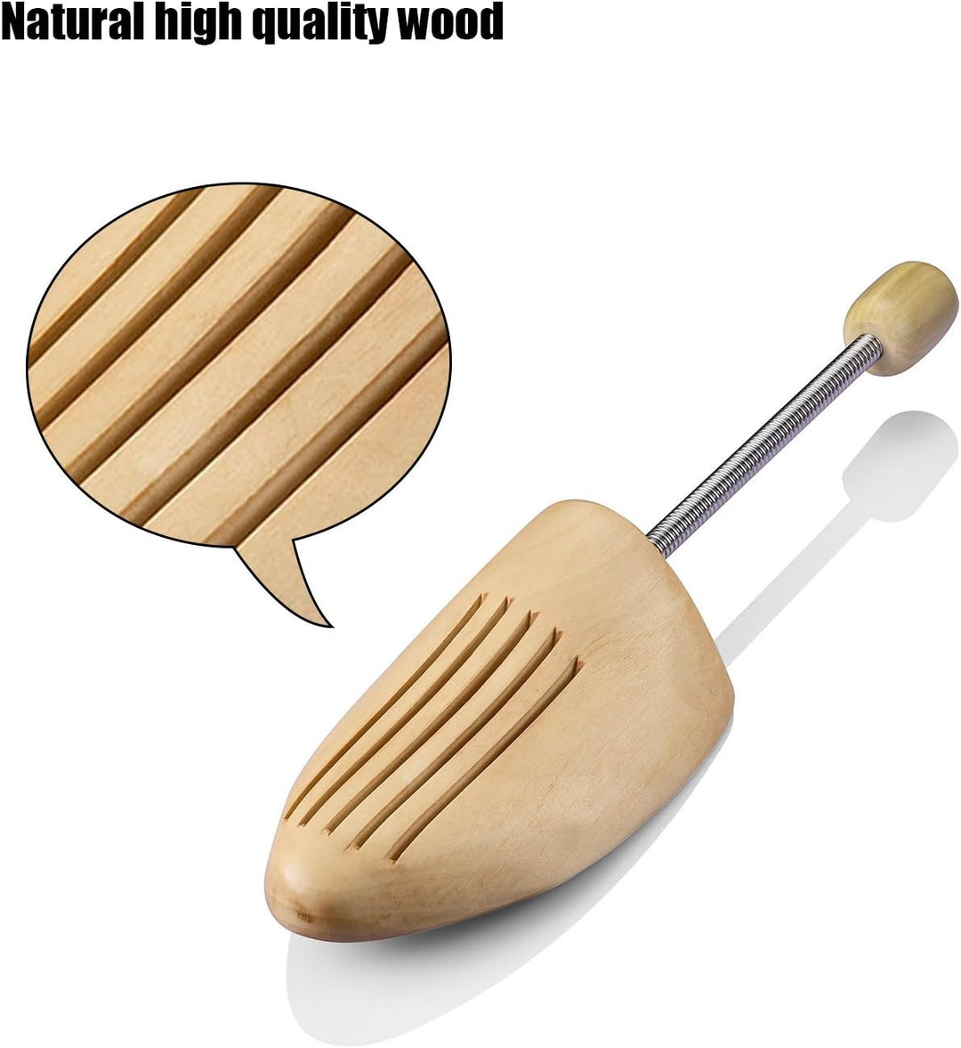 logei® 1 Paar Hochqualitativer Holz Spiralfeder Schuhspanner Schuhdehner Schuhweiter Herren (5 Paar