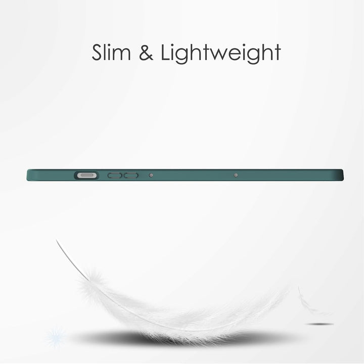 Hülle für Samsung Galaxy Tab S9 FE Cover,Premium Silicone Ultra Schlank leichte Schutzhülle,Dreifach