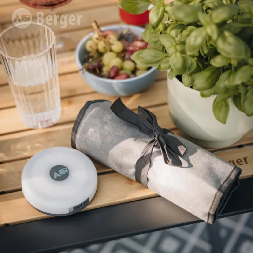BERGER Besteck-Set Edelstahl 16-tlg. | Campingbesteck für 4 Personen | Inkl. Aufbewahrungstasche | H