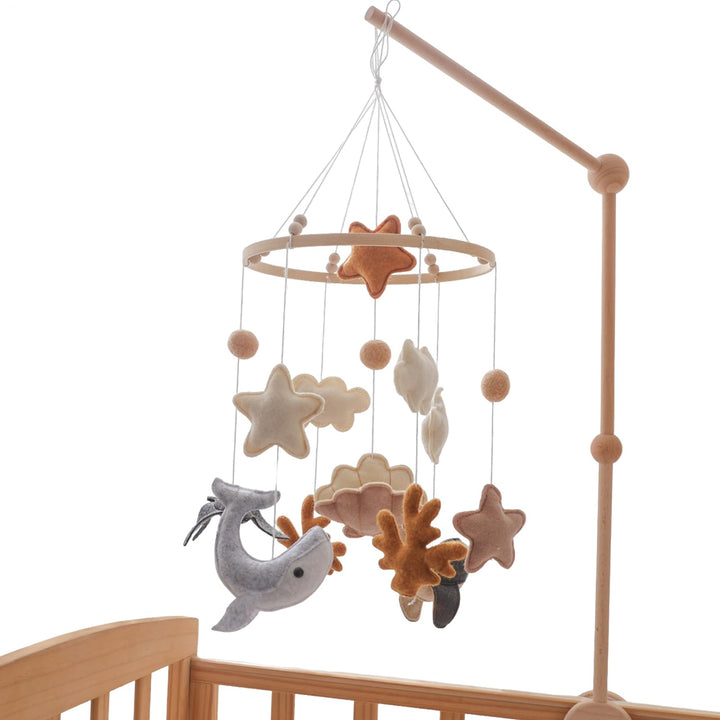 Baby Mobile - Bett Mobile,Filz Meerestiere Bett Mobile Abnehmbare Cartoon Spielzeuge Windspiel Deko