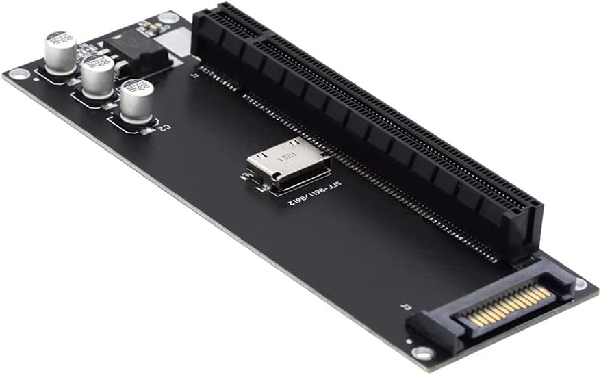 xiwai Oculink SFF-8612 SFF-8611 auf PCIE PCI-Express 16x 4X Adapter mit SATA Power Port für Mainboar