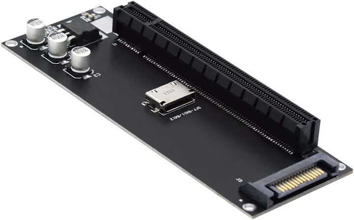 xiwai Oculink SFF-8612 SFF-8611 auf PCIE PCI-Express 16x 4X Adapter mit SATA Power Port für Mainboar