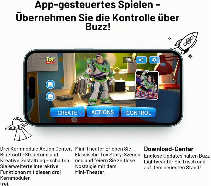 Robosen Buzz Lightyear Interaktiver Roboter – Sprach- &amp; App-gesteuertes Spielzeug mit realistischen
