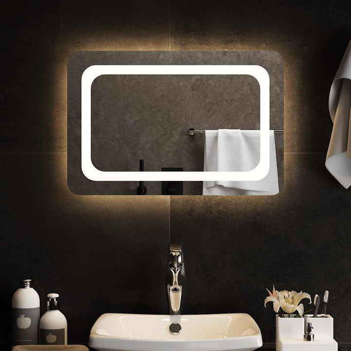 vidaXL LED Badspiegel Lichtspiegel Wandspiegel Badezimmerspiegel Spiegel Schminkspiegel Hängespiegel