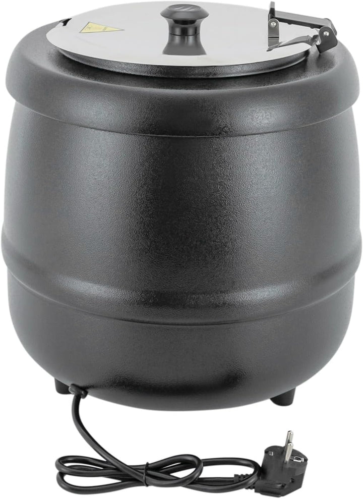 10L Elektrischer Kochtopf, Suppentopf, Gulaschkanone, 35-80°C Temperaturregelung, Wärmebehälter, mit
