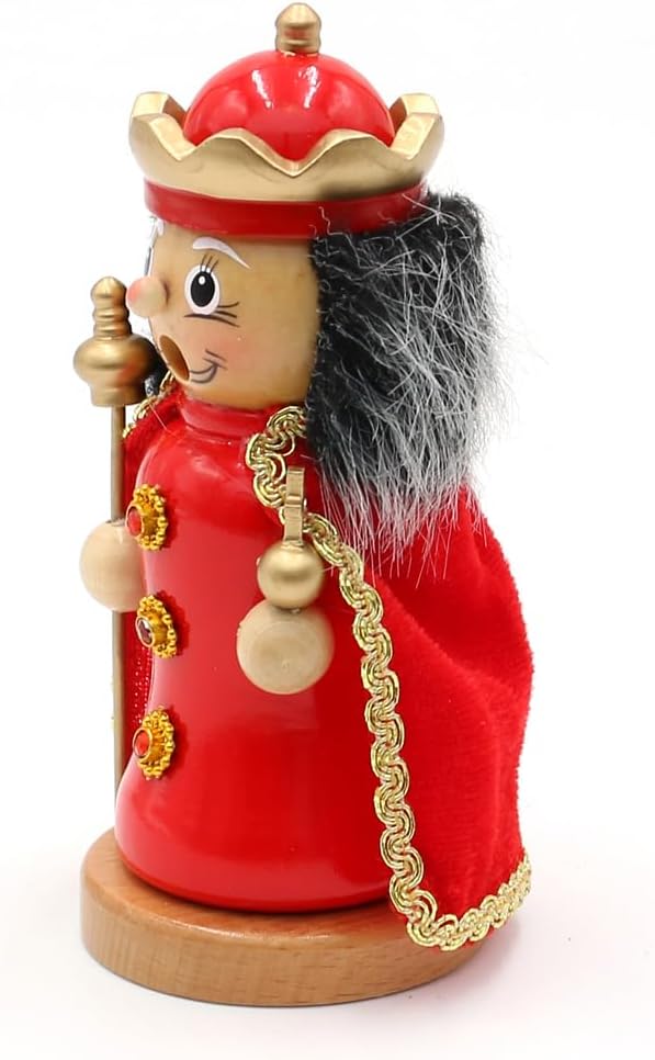 Dekohelden24 Holz Räuchermann, Räucherfigur, Rauchfigur, Räuchermännchen als Märchenfigur König mit