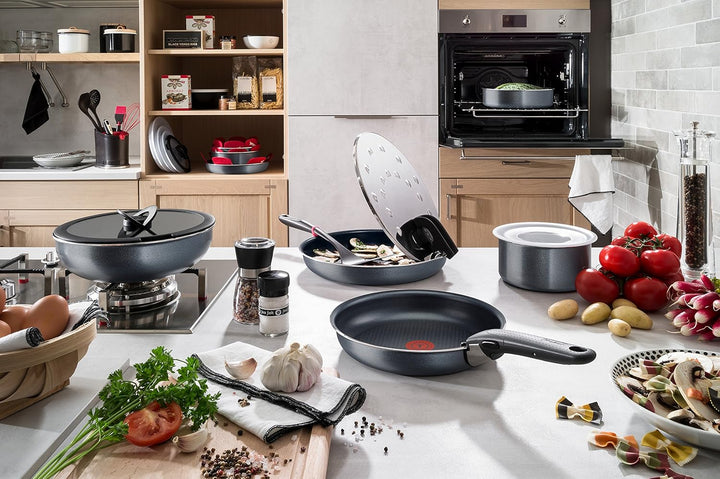 Tefal Kasserollen-Set 4 TLG., Grau/Blau, 16, 18 and 20 cm Kasserollen-Set 4 tlg. (16, 18, 20 cm + Gr