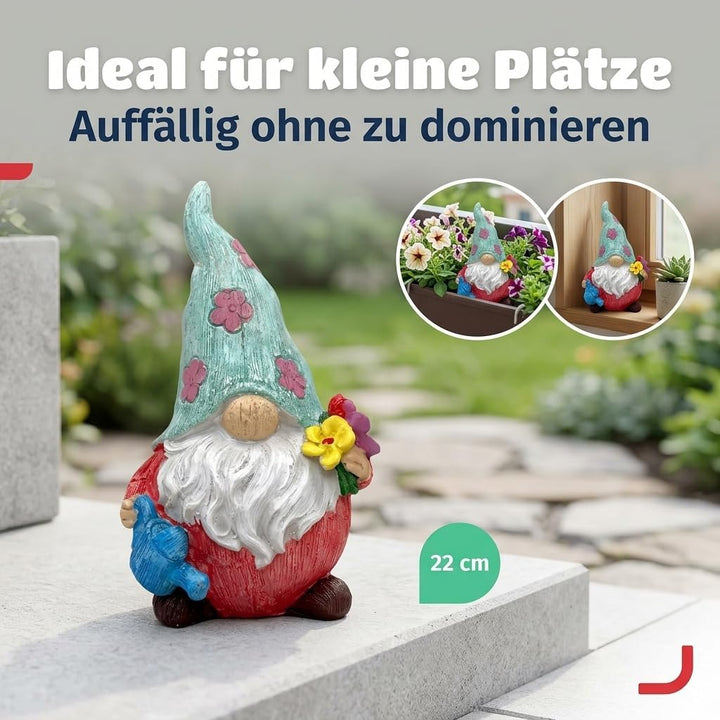 MIJOMA Gartenzwerg Gartengnom GNOME Dwarf Garten Dekoration Gartendeko Wichtel Zwerg für den Garten