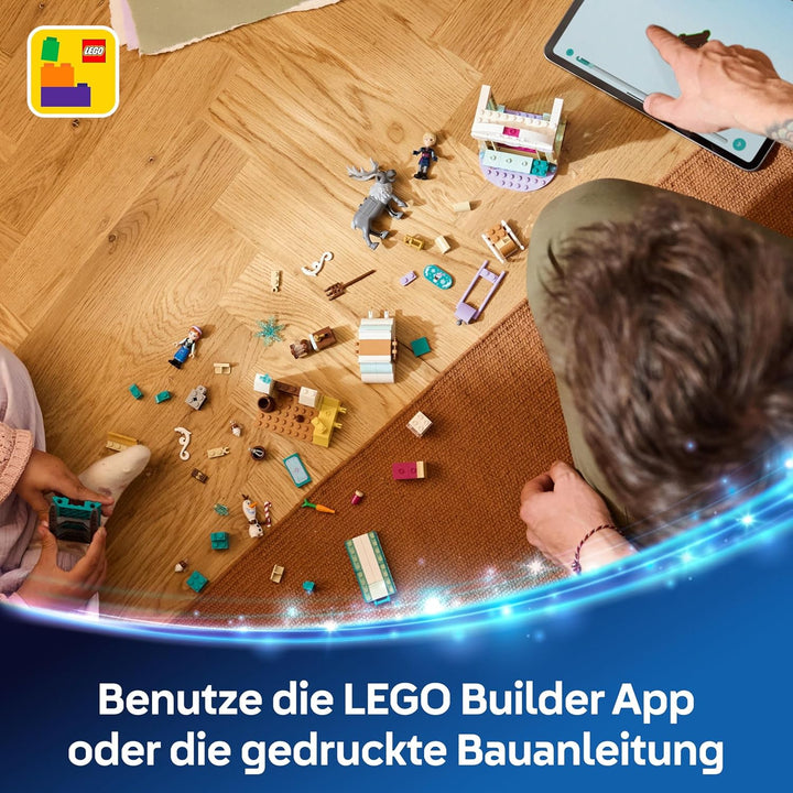 LEGO ǀ Disney Frozen Annas Schlittenabenteuer, Bauspielzeug und Fantasy Spielset, Schokoladenstand m