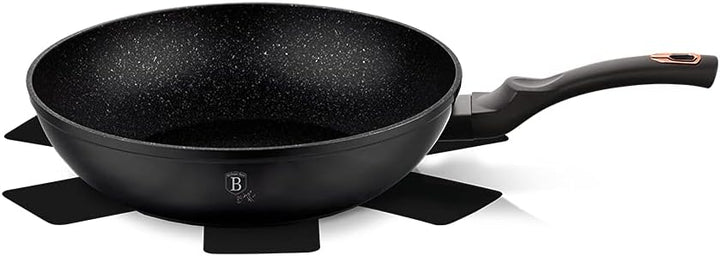 Berlinger Haus Wok 28 cm Black Rose – Marmorbeschichtung – Aluminium Turbo Induktion