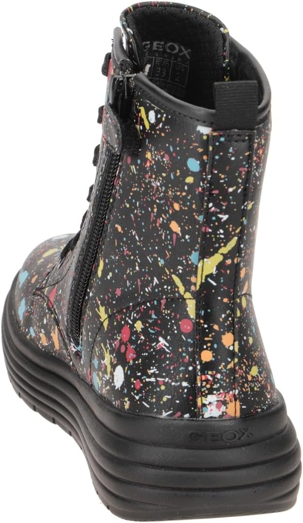 Geox Mädchen J Phaolae Girl AStiefeletten 28 EU Black Multicolor, 28 EU Black Multicolor