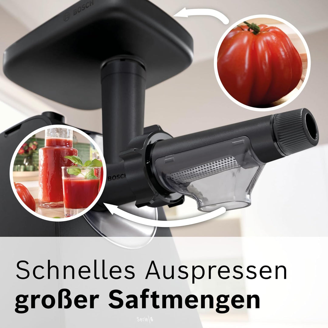 Bosch Zubehör Saftpresse für Fleischwolf Serie 4 und Serie 6, 4 Trommeln zum Raspeln, feinen Reiben,