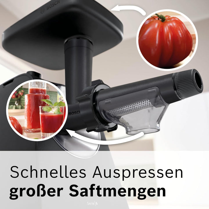 Bosch Zubehör Saftpresse für Fleischwolf Serie 4 und Serie 6, 4 Trommeln zum Raspeln, feinen Reiben,