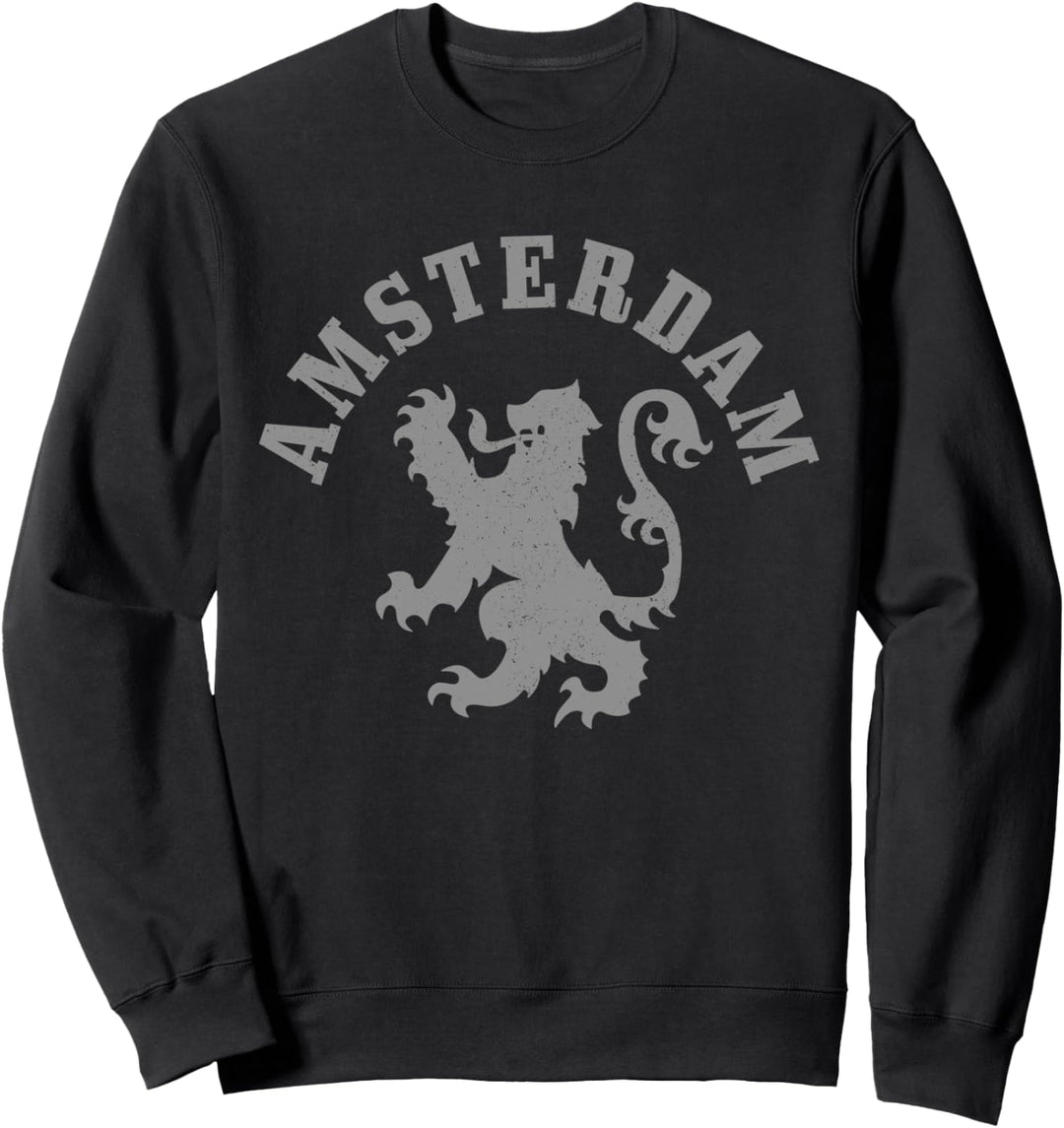 Amsterdam Niederlande Wappen Löwe Holland Vintage Amsterdam Sweatshirt