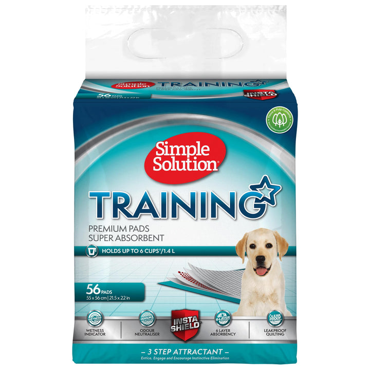 Simple Solution Absorbierende Premium Hunde- und Welpentrainingspads - Packung mit 56 Stück, 56
