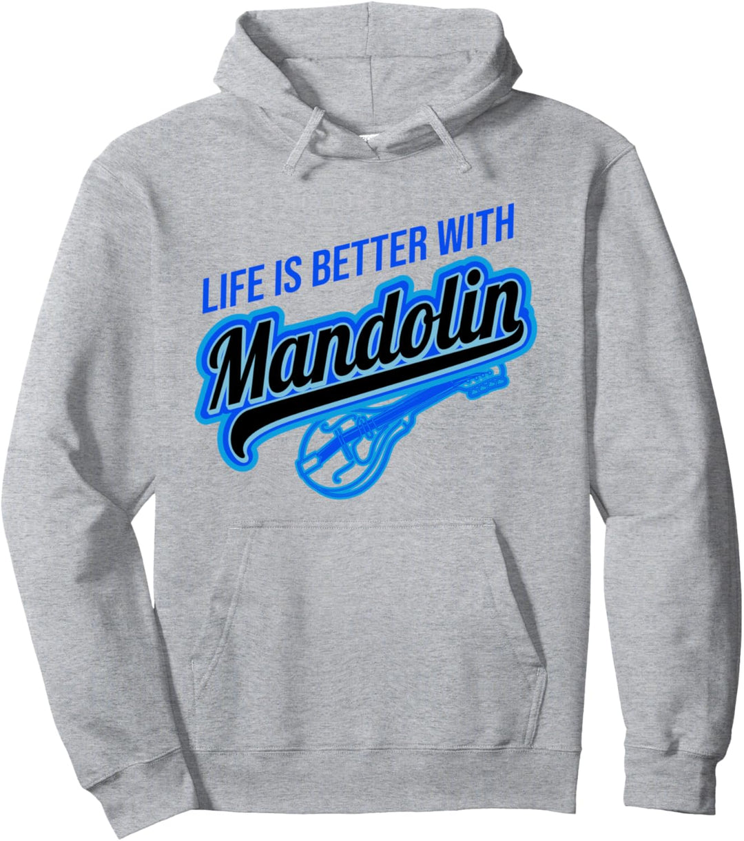 Leben mit Mandoline Musiker Musikinstrument Pullover Hoodie