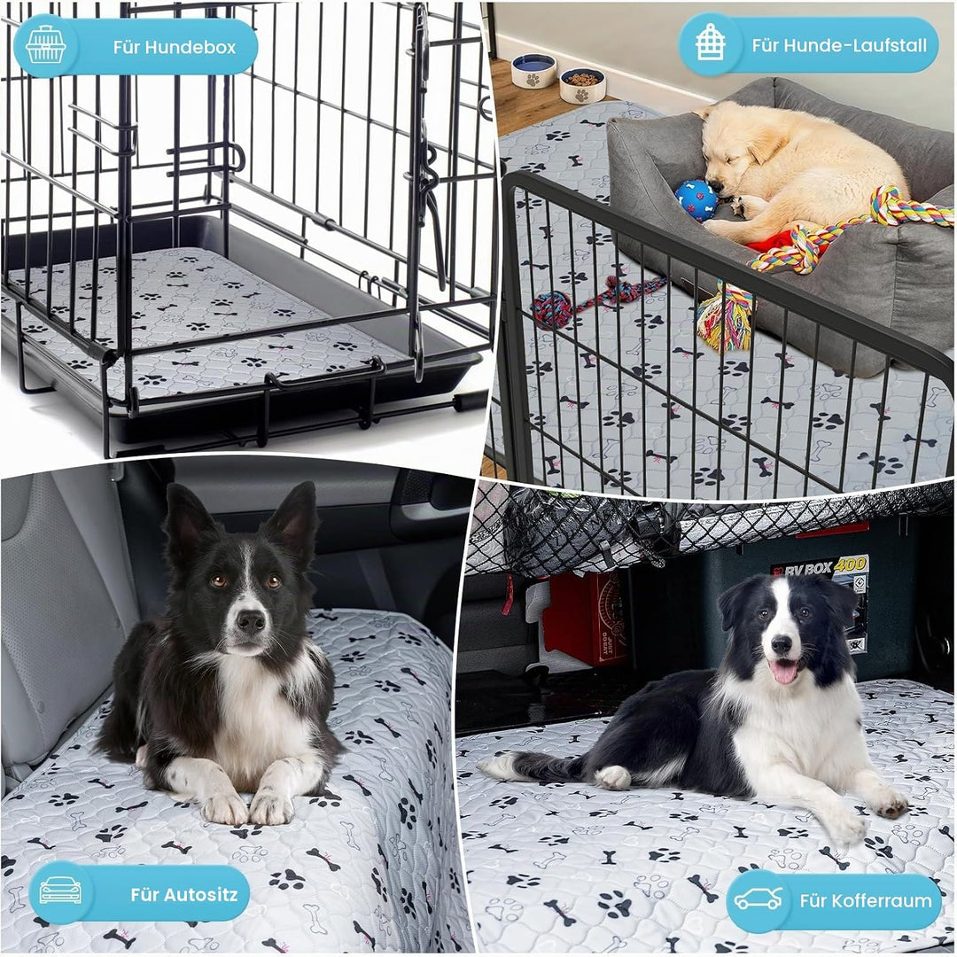 Welpenunterlagen Waschbar, 2er Set Trainingspads für Hunde, 120 x 90 cm PIPI Matten für Hunde Puppy