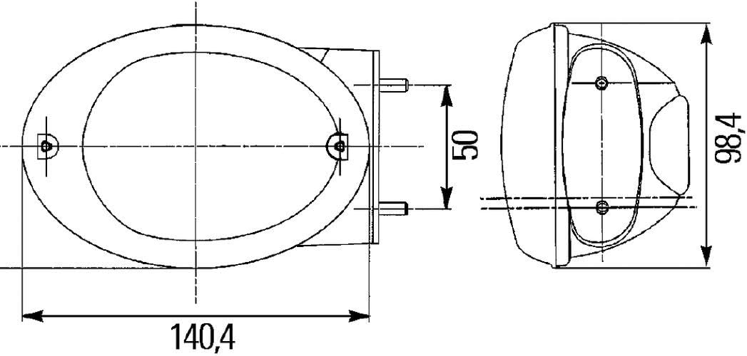 HELLA - Blinkleuchte - Agroluna - Halogen - 12/24V - Anbau/geschraubt - Lichtscheibenfarbe: weiss/ge