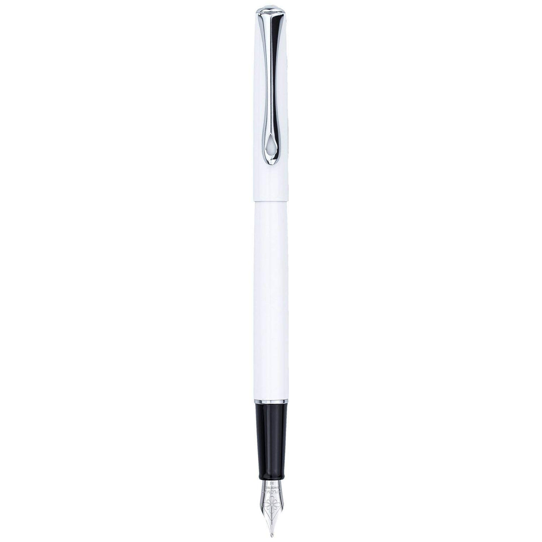 DIPLOMAT - D40702025 - Füllhalter Traveller Weiss Chrom - Mit Edelstahlfeder - Schick und elegant -