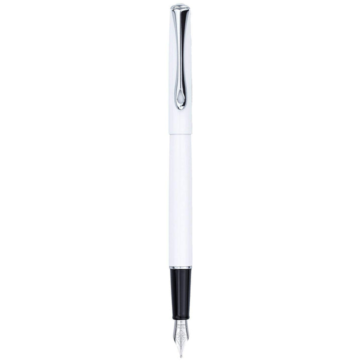 DIPLOMAT - D40702025 - Füllhalter Traveller Weiss Chrom - Mit Edelstahlfeder - Schick und elegant -