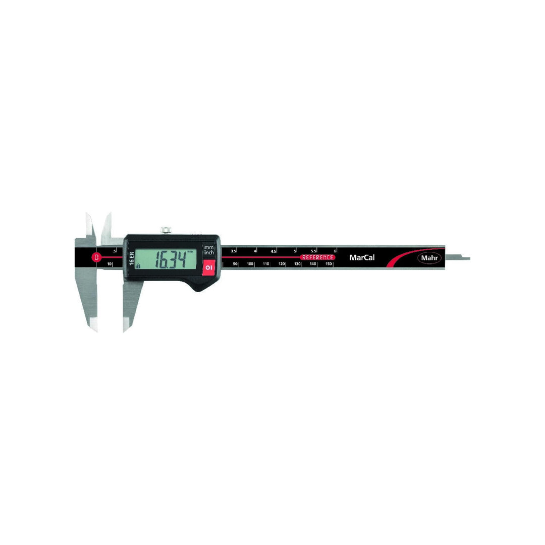 Mahr 4103018 MarCal 16 ER Digitaler Messschieber ohne Reibrad, 0-200 mm Reichweite, rechteckiger Tie