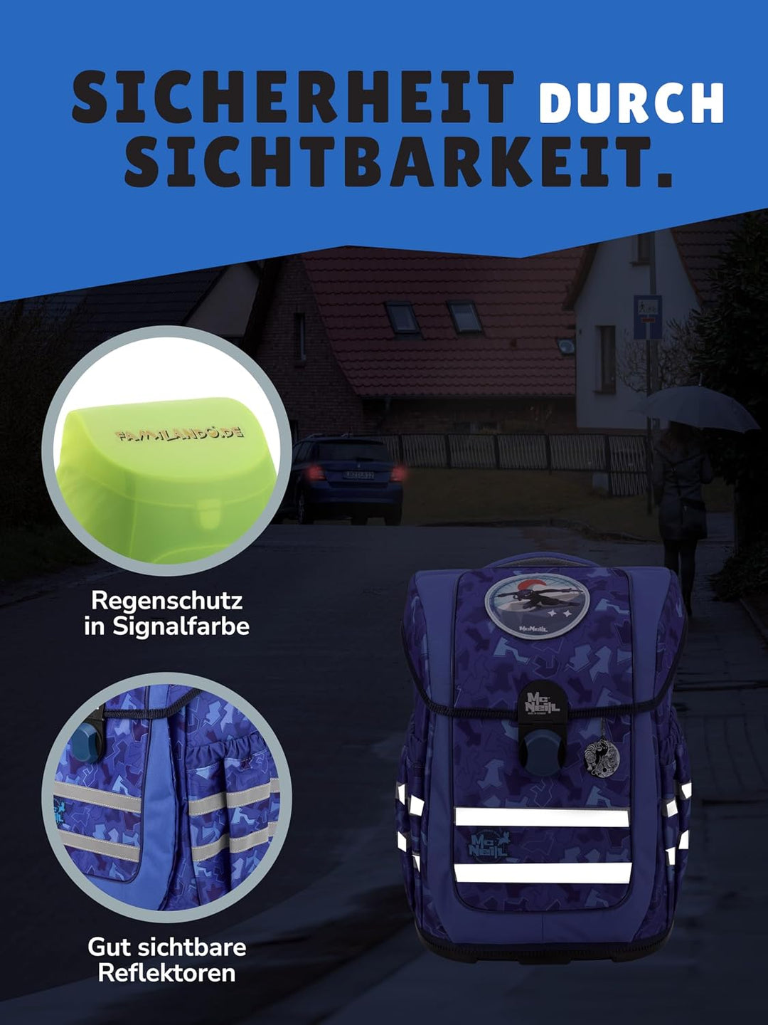 Familando - McNeill Ergo Complete Schulranzen Set - 9-teilig mit Schultüte - Puzzle - Ergonomisch &amp;