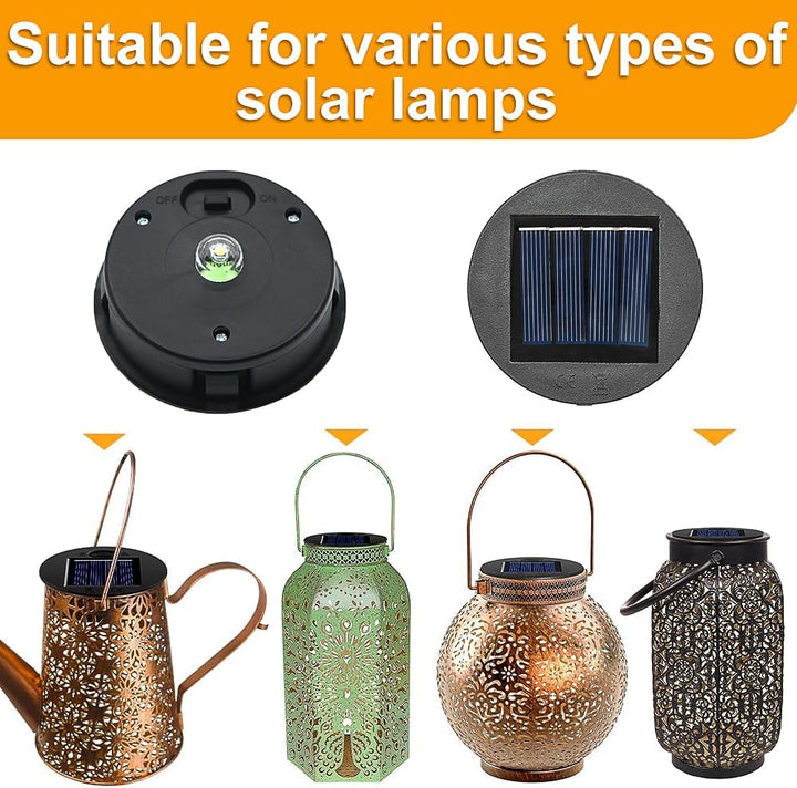 Solarlampen Ersatz Top, 8cm Ersatz Solarmodul Für Gartenleuchte,Solarleuchten Ersatzteile,Garten Sol