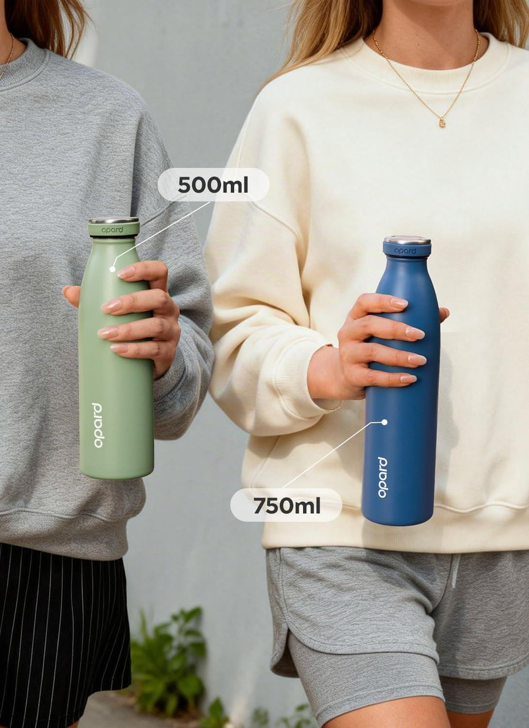 Opard Grip Thermosflasche 750ml, 36h Kalt &amp; 12h Heiss Trinkflasche Edelstahl, Trinkflasche Kohlensäu