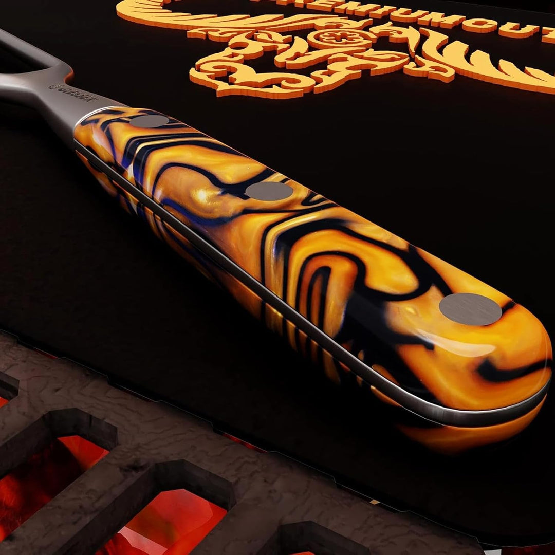 Giesser seit 1776 - Made in Germany - Tranchiergabel 21 cm Spicy Orange, PremiumCut Fork No 1, Fleis