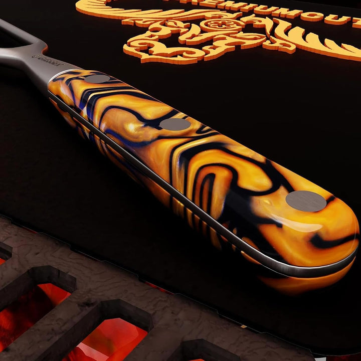 Giesser seit 1776 - Made in Germany - Tranchiergabel 21 cm Spicy Orange, PremiumCut Fork No 1, Fleis