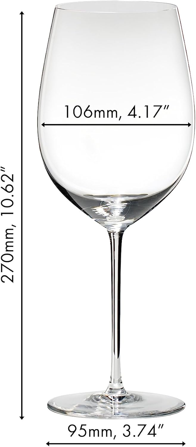 RIEDEL Rotweinglas, Für Rotweine wie Bordeaux Grand Cru, 860 ml, Kristallglas, Sommeliers, 4400/00