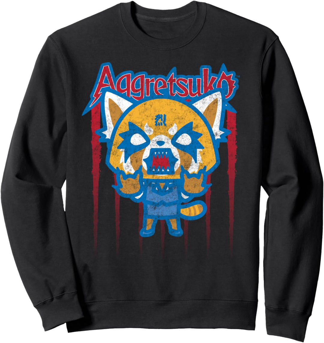 Aggretsuko Rage Stripes Sweatshirt