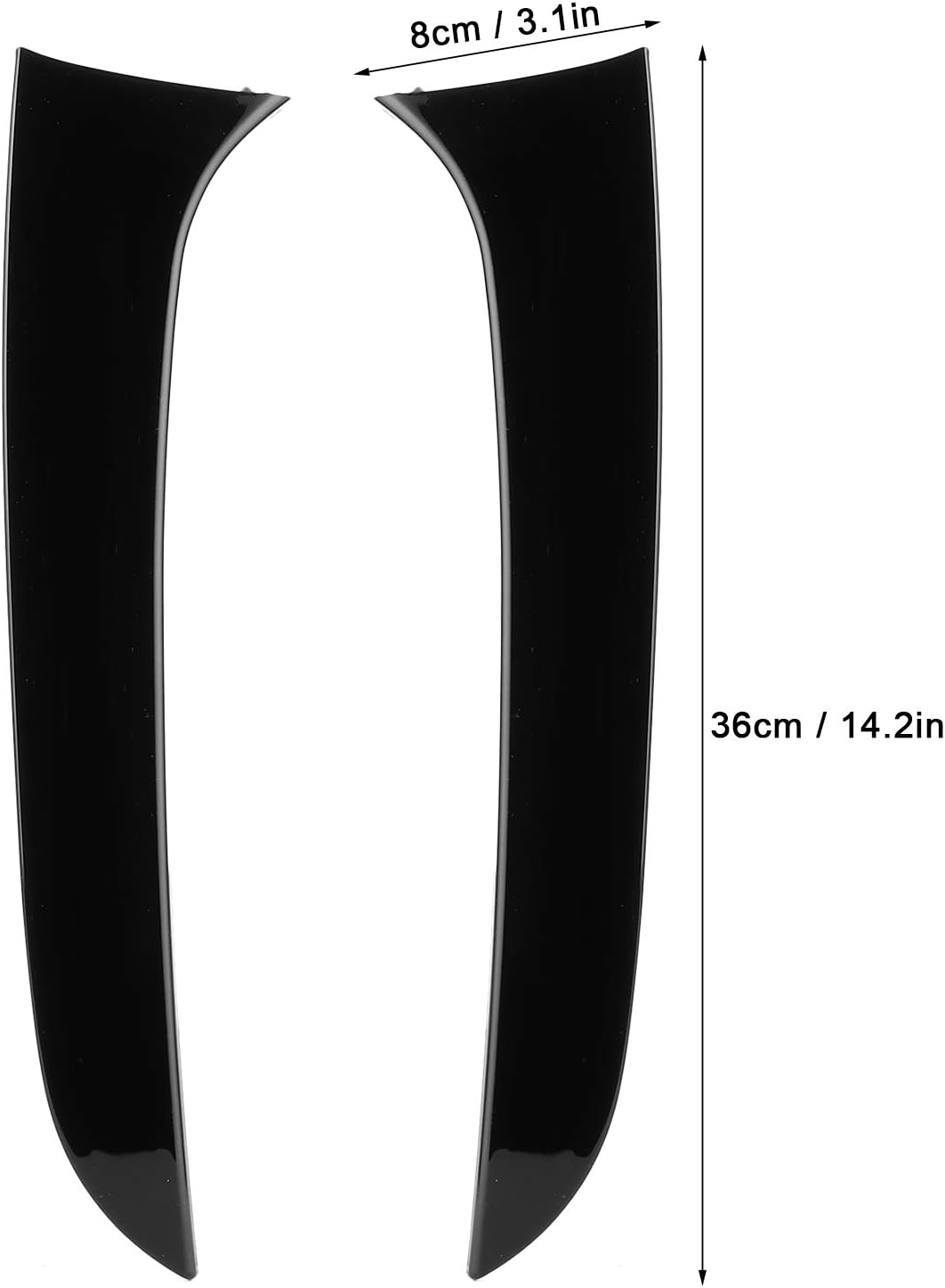 Heckspoiler Spoiler Heckfenster Seitenspoiler 2 pcs Heckfenster Seitenspoiler Flügel Trim Abdeckung