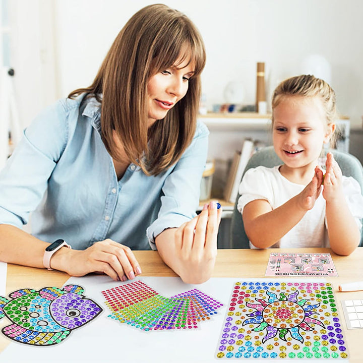 6 Stück Sonnenfänger Kits für Kinder Alter 6 7 8 9 10,DIY Diamant Malerei Kit Schmetterling Sonnenbl