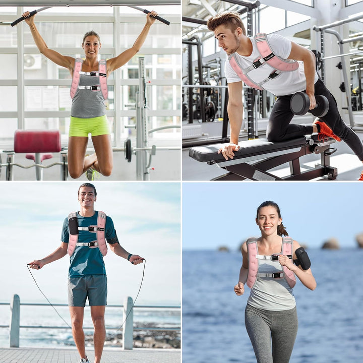 Fragraim Gewichtsweste, 6 kg/8 kg/10 kg/12 kg/16 kg Gewichtsweste für Frauen Herren mit reflektieren