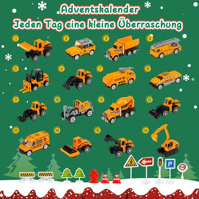 Adventskalender Kinder, Adventskalender 2023 Kinder Auto Spielzeug ab 3 4 5 6 Jahre Junge Mädchen Ki