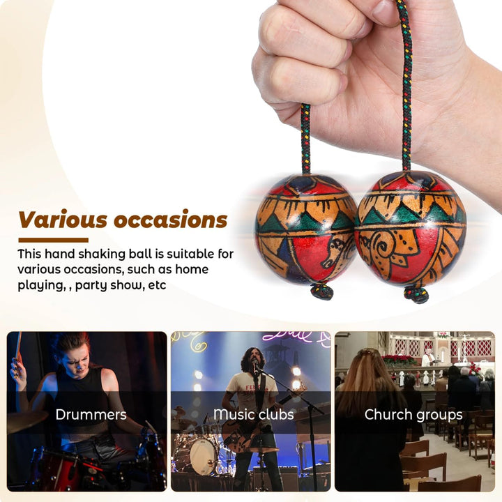 VICASKY Aslatua, Hölzerne Rhythmuskugel, Afrikanische Doppelkürbis-perkussion, Traditionelles Handin