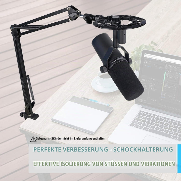 Shure SM7B Mikrofonspinne, Shock Mount Reduziert Vibration und Verbessert die Aufnahme Qualität von