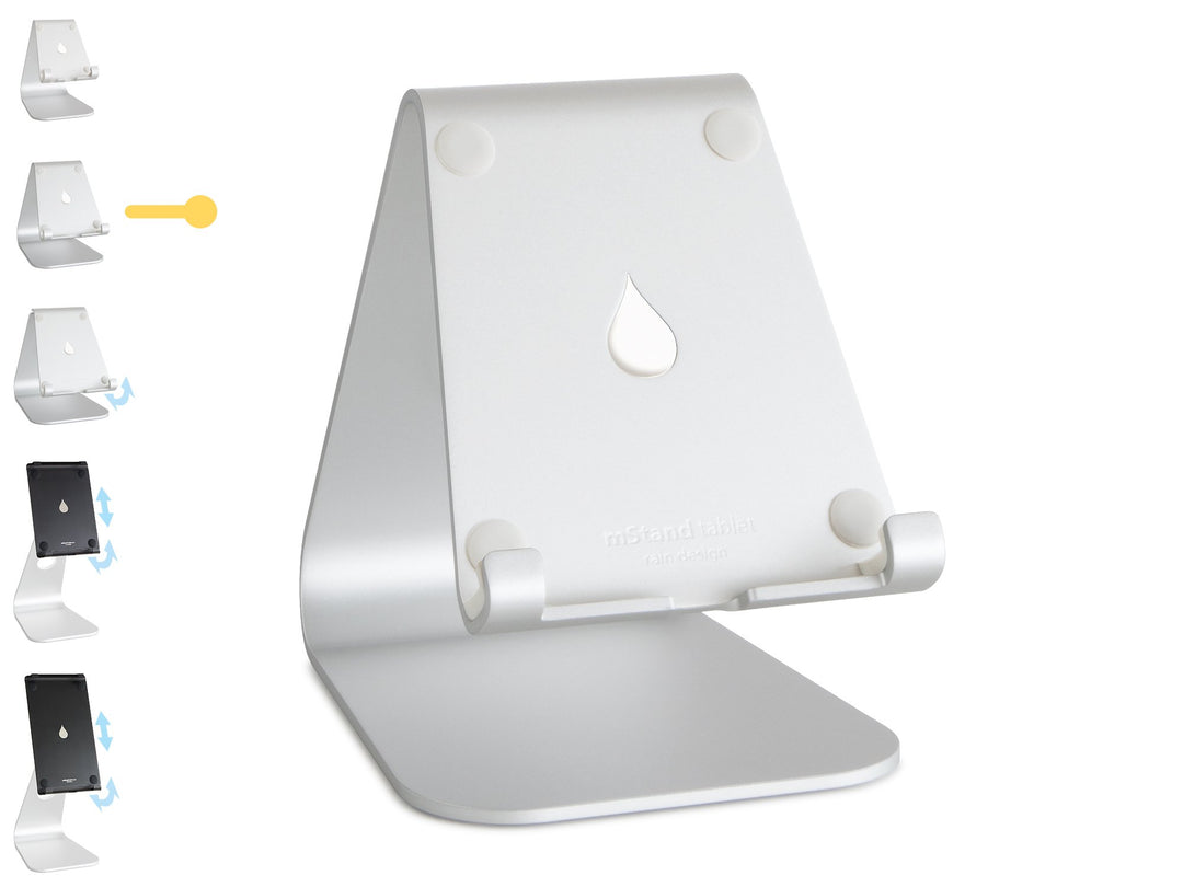 Rain Design 10050 Mstand Tablet plus mit Winkelverstellung silber silber Tablet, silber Tablet