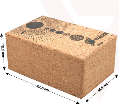 RDX Yoga Cork Block Set, High Density Eva Schaumstoff Rutschfester Blöcke, Leichtes Yogaklotz für Kö