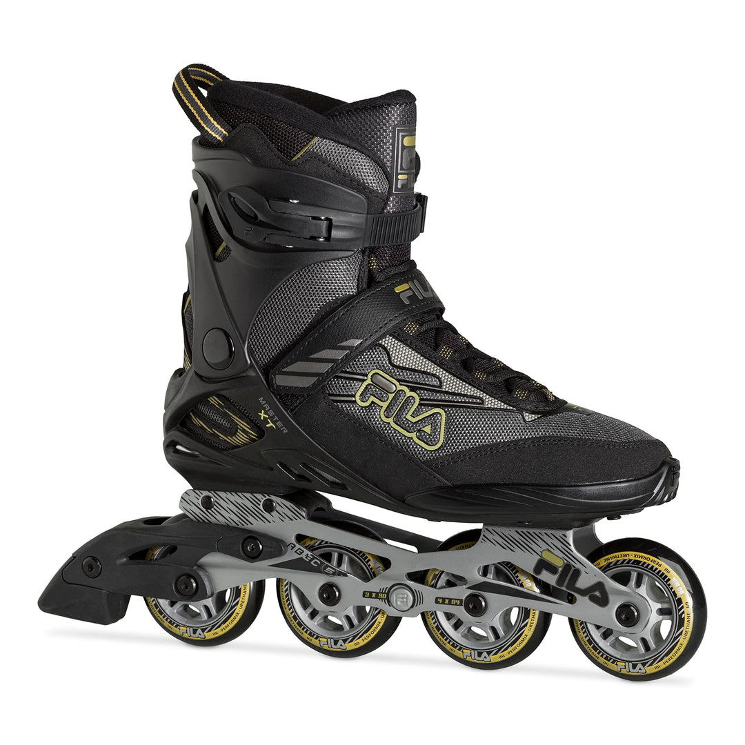 FILA SKATES Herren Master Xt Inline Skate 45 BLACK/GOLD, 45 BLACK/GOLD