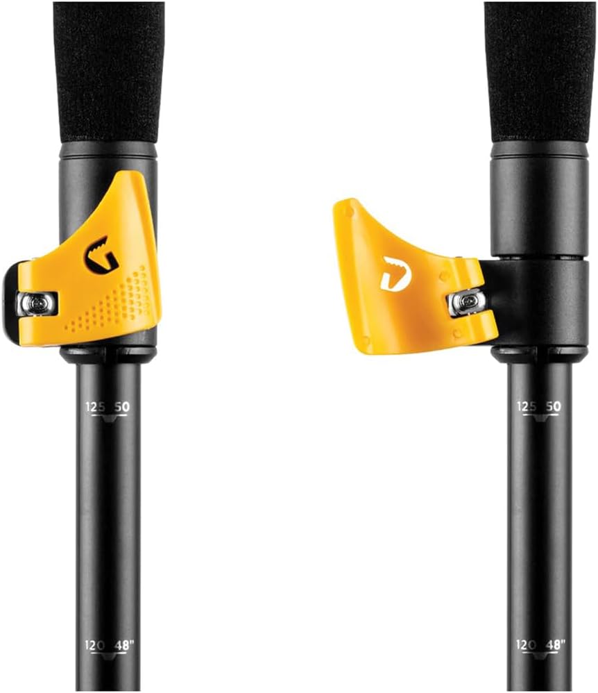Grivel Ski Tour Vario Pole Schwarz - Längenverstellbarer Aluminium Touren Skistock, Grösse 110-140 c