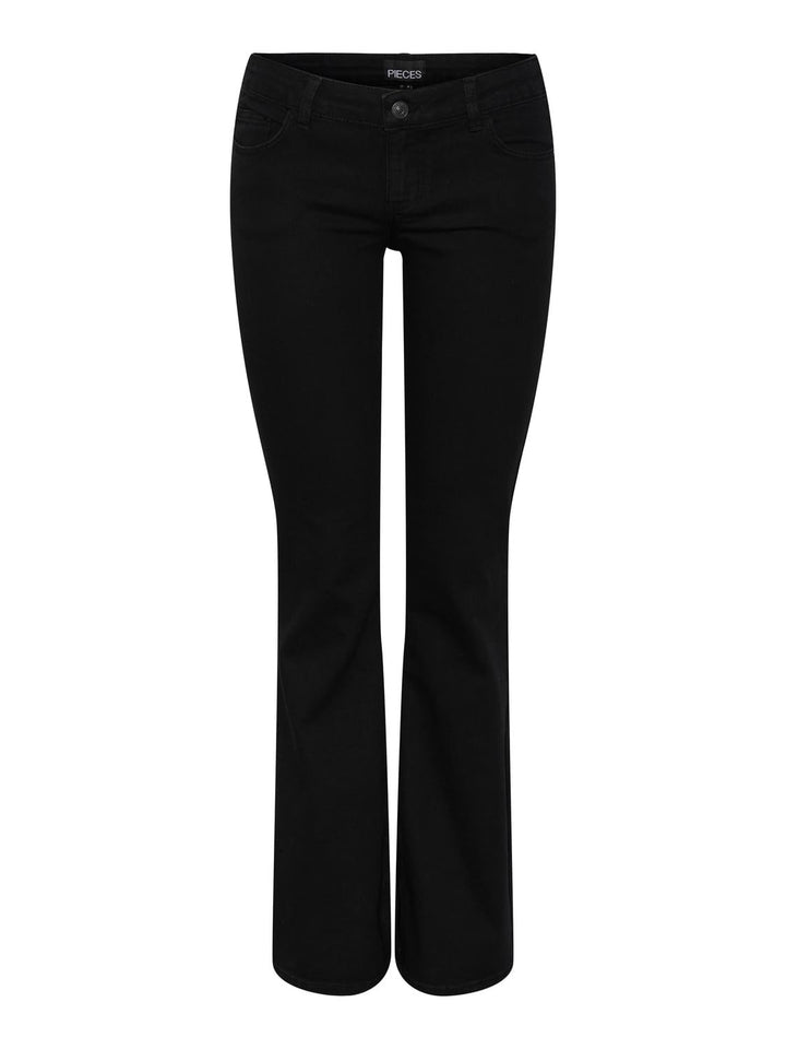 PIECES Damen Pcpeggy Lw Flared Blc Jeans Noos Bc, XS / 30L