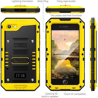 Beeasy für iPhone 8/7 Hülle, iPhone SE 2020/2022 Hülle Wasserdicht Outdoor Stossfest Handyhülle Mili