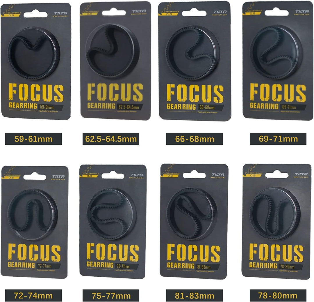 Tilta Seamless Focus Gear Ring (8 Stück), 360° Seamless Rotation Silent für Tilta Mini Follow Focus